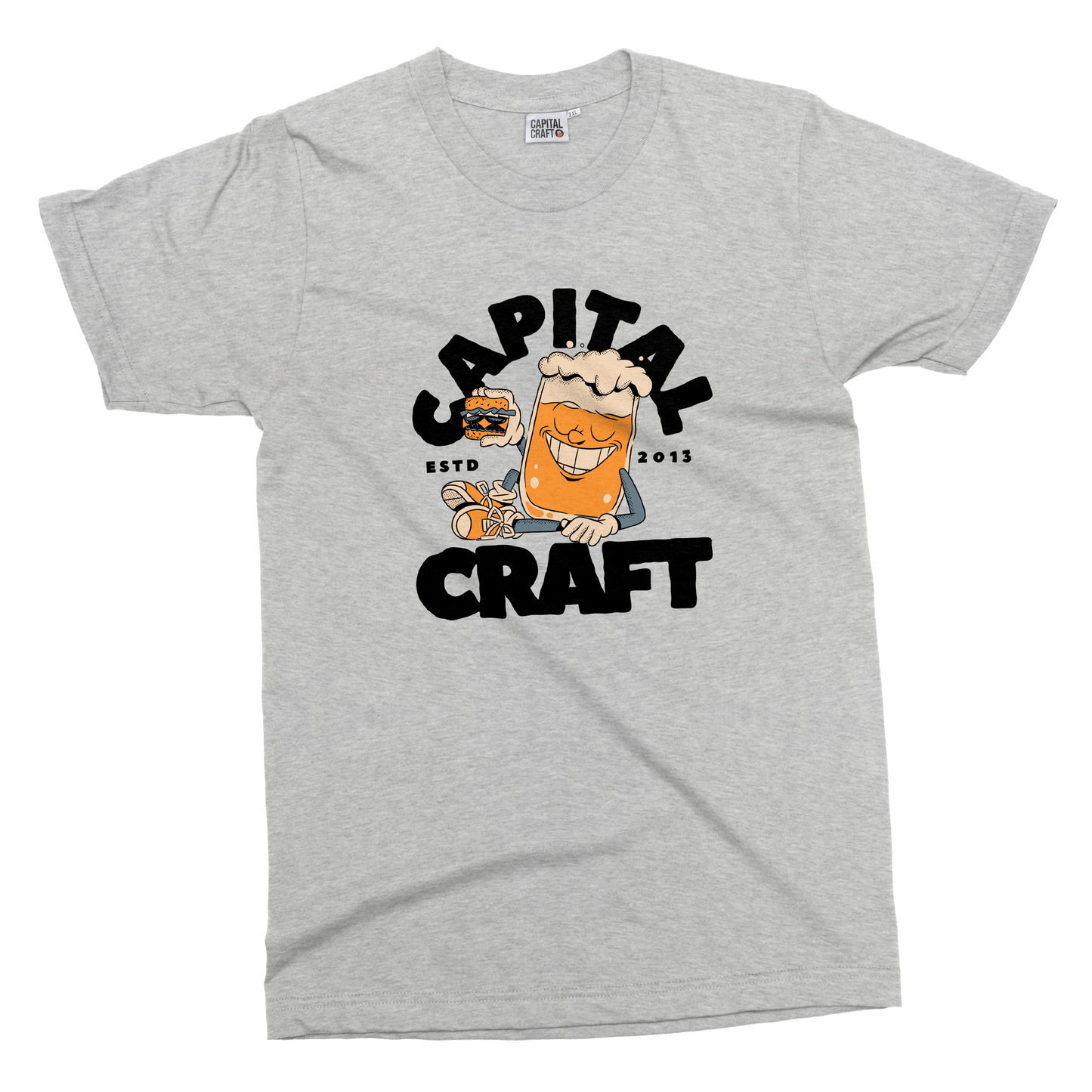 Capital Craft Burger Shirt Grey Melange